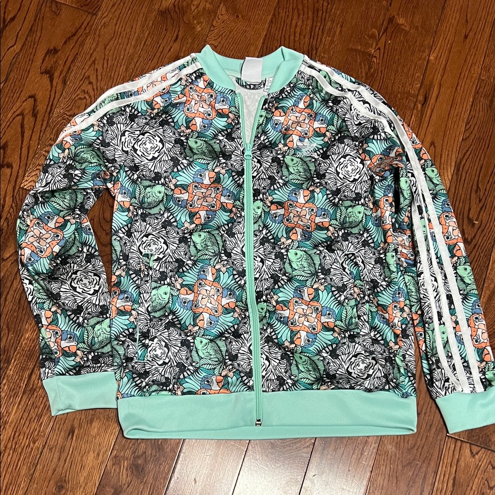 Adidas Multicolor Animal Print Jacket